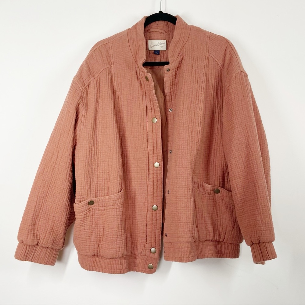 Universal Thread Jacket Bomber Snap Front Pocket … - image 1